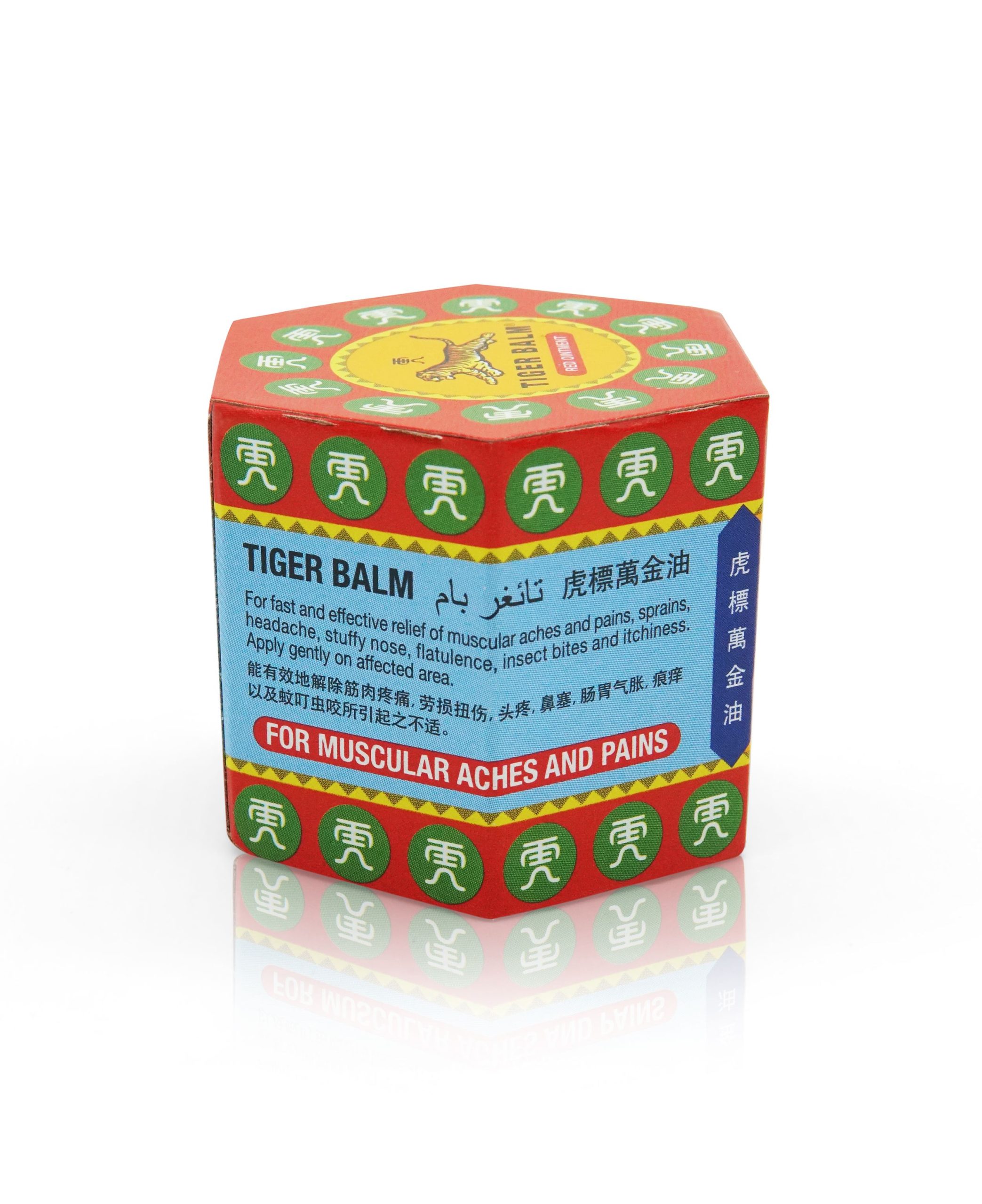 Tiger Balm Red Ointment - Back Packaging View: Get a view of the back of the packaging for detailed product information.