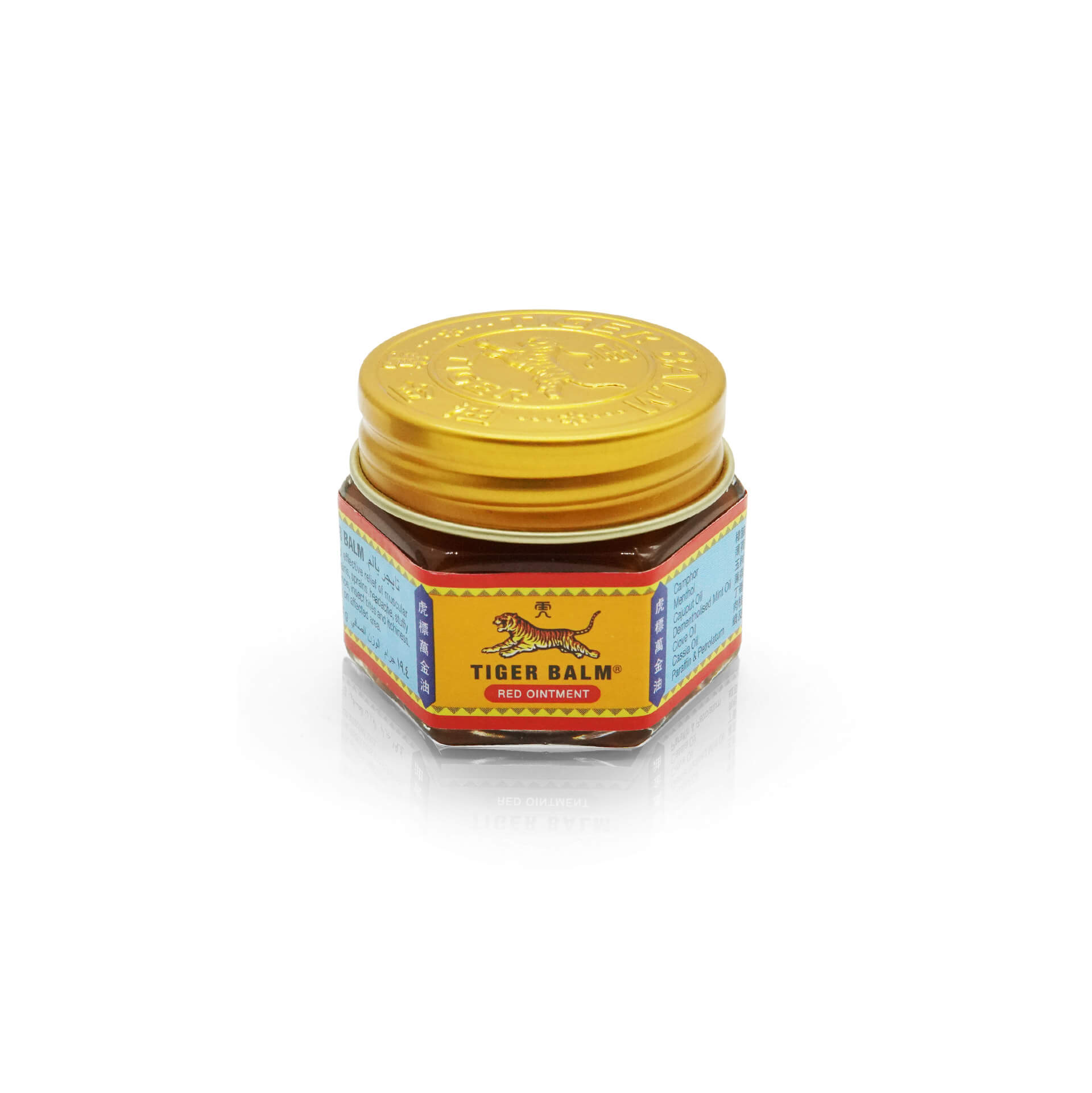 Tiger Balm Red Ointment - Product View: A close look at Tiger Balm Red Ointment itself.