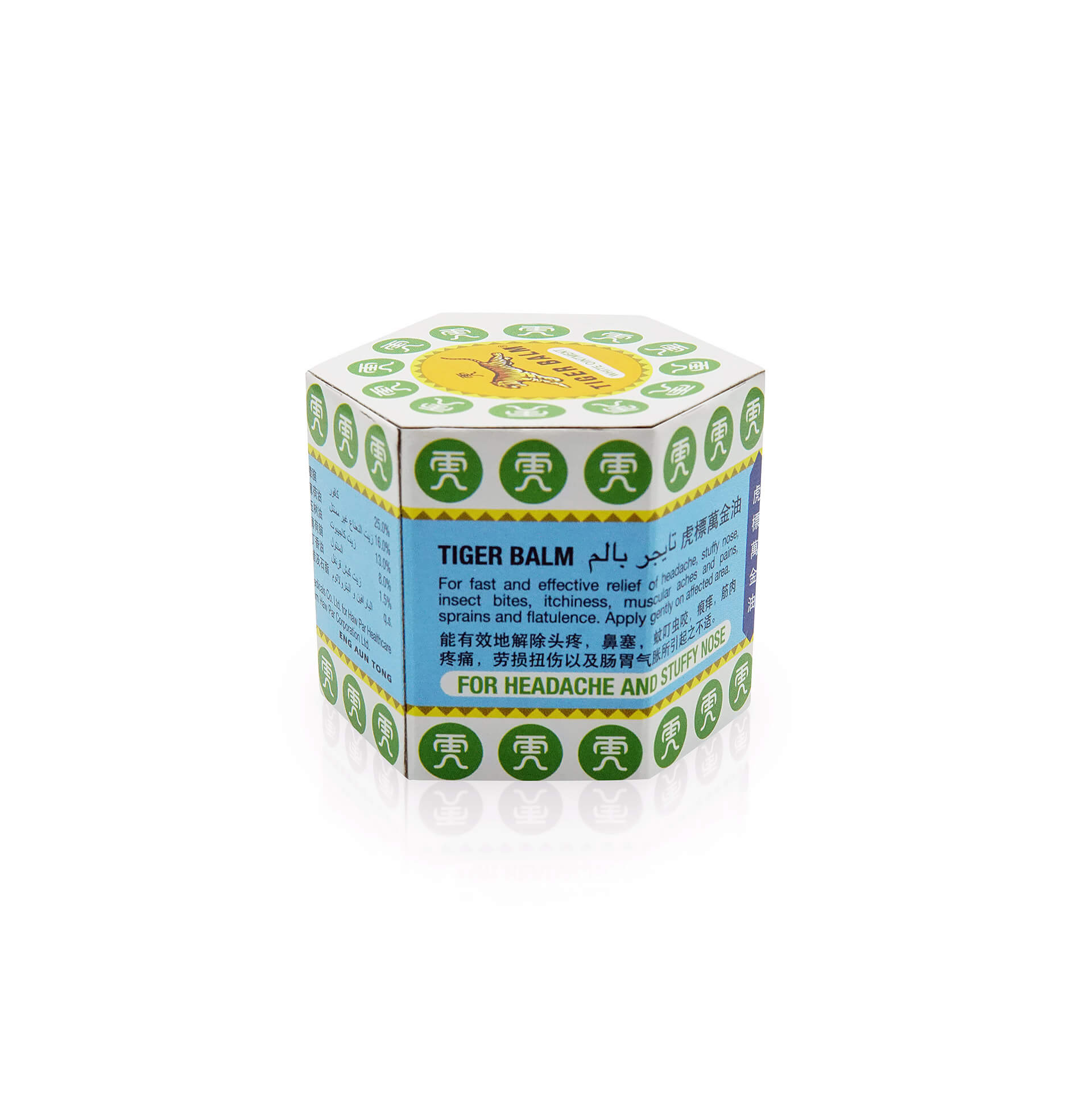 Tiger Balm White Ointment - Back Packaging View: Get a view of the back of the packaging for detailed product information.